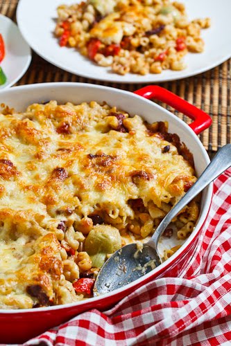 Goat Cheese, Roasted Red Pepper and Kalamata Olive Mac n Cheese Goat Cheese, Roasted Red Pepper and Kalamata Olive Mac n Cheese