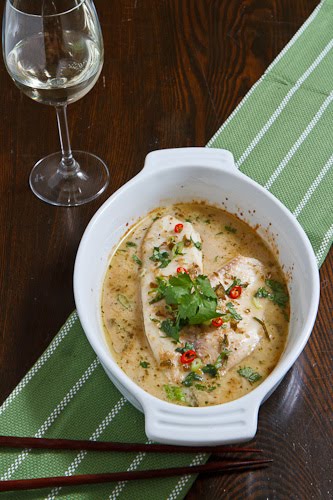 Tilapia Baked in Thai Green Curry Tilapia Baked in Thai Green Curry