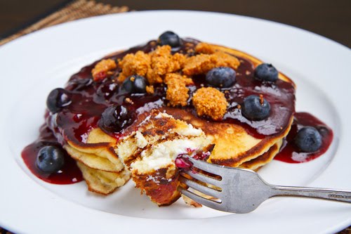 Blueberry Cheesecake Pancakes Blueberry Cheesecake Pancakes