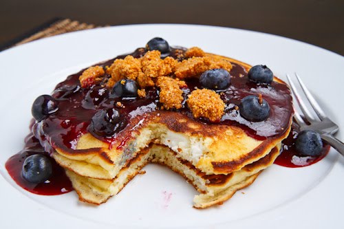 Blueberry Cheesecake Pancakes Blueberry Cheesecake Pancakes