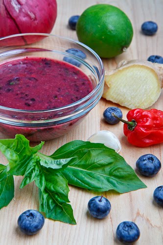 Blueberry and Basil Habanero Salsa