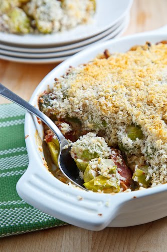 Brussels Sprouts with Smoked Bacon, Mustard Cream and a Parmesan Crust Brussels Sprouts with Smoked Bacon, Mustard Cream and a Parmesan Crust