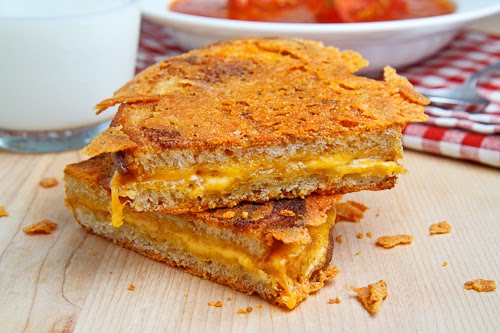 Cheese Covered Grilled Cheese Sandwich Cheese Covered Grilled Cheese Sandwich