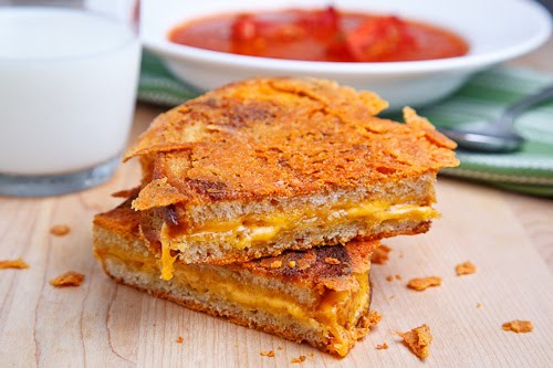 Cheese Covered Grilled Cheese Sandwich Cheese Covered Grilled Cheese Sandwich