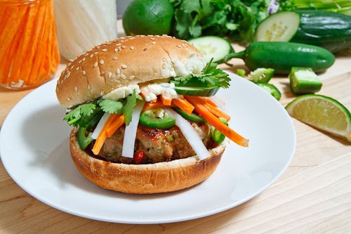 Banh Mi Burgers with Vietnamese Caramel BBQ Sauce Banh Mi Burgers with Vietnamese Caramel BBQ Sauce
