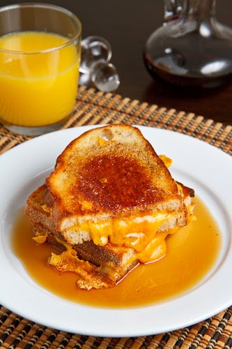 Breakfast Grilled Cheese Sandwich with Maple Syrup Breakfast Grilled Cheese Sandwich with Maple Syrup