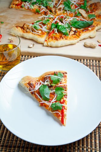 Thai Chicken Pizza with Sweet Chili Sauce Thai Chicken Pizza with Sweet Chili Sauce