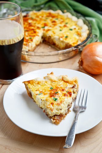 Guinness Braised Onion and Aged White Cheddar Quiche Guinness Braised Onion and Aged White Cheddar Quiche