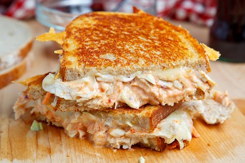 The Rachel Sandwich (aka Roast Turkey Reuben Sandwich) with Coleslaw