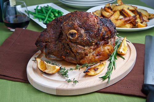 Greek Style Roast Leg of Lamb with Lemon Roasted Potatoes Greek Style Roast Leg of Lamb with Lemon Roasted Potatoes
