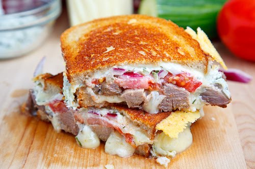 Gyro Grilled Cheese Sandwich (aka Gyro Melt) Gyro Grilled Cheese Sandwich (aka Gyro Melt)