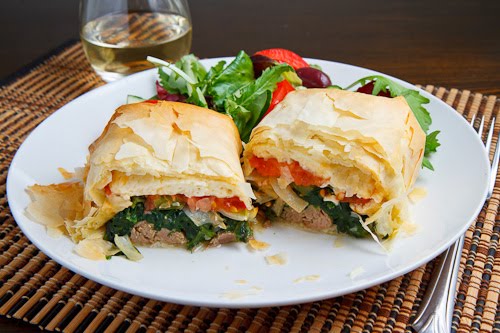 Lamb Exohiko (Lamb Stuffed Phyllo Parcels)