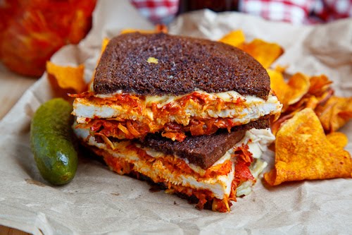The Kimchi Rachel Sandwich (aka Roast Turkey Reuben Sandwich with Kimchi)