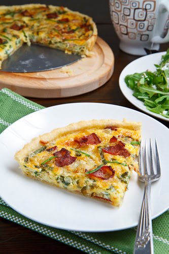 Wild Leek and Double Smoked Bacon Tart