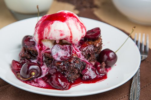 Roast Cherry Dark Chocolate Brownie Sundaes Roast Cherry Dark Chocolate Brownie Sundaes