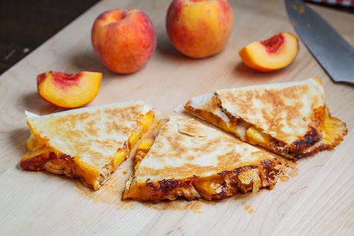 BBQ Chicken and Peach Quesadillas BBQ Chicken and Peach Quesadillas