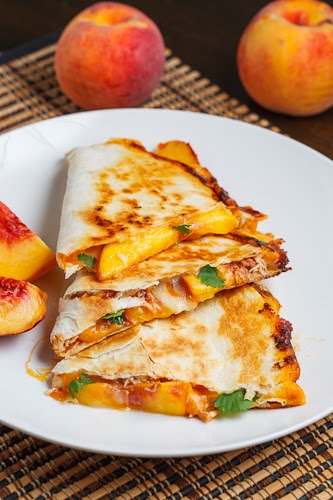 BBQ Chicken and Peach Quesadillas BBQ Chicken and Peach Quesadillas
