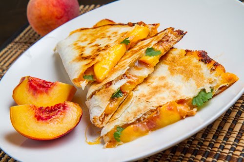 BBQ Chicken and Peach Quesadillas