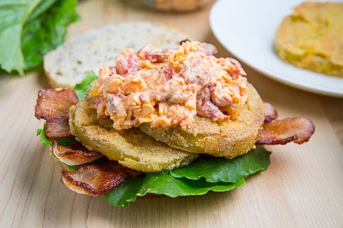 Fried Green Tomato BLT with Pimento Cheese Fried Green Tomato BLT with Pimento Cheese