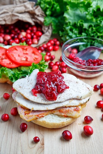 Roast Turkey Club Sandwich with Cranberry Sauce Roast Turkey Club Sandwich with Cranberry Sauce