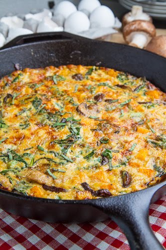 Butternut Squash, Mushroom, Sausage and Kale Frittata Butternut Squash, Mushroom, Sausage and Kale Frittata