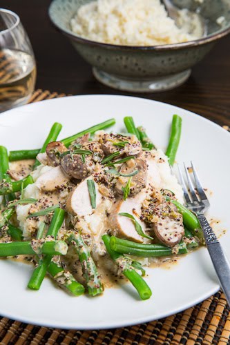 Chicken in a Mushroom, Tarragon and Mustard Pan Sauce Chicken in a Mushroom, Tarragon and Mustard Pan Sauce