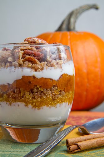 Pumpkin Quinoa Parfait with Pecan Streusel Pumpkin Quinoa Parfait with Pecan Streusel