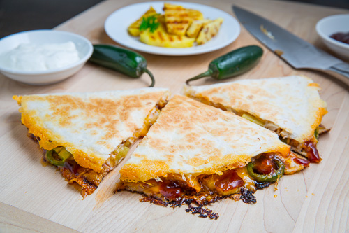 BBQ Chicken and Pineapple Quesadillas BBQ Chicken and Pineapple Quesadillas