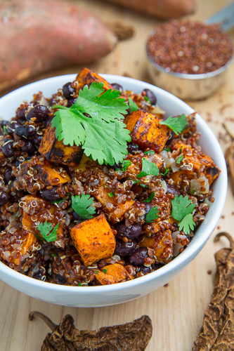 Chipotle Roast Sweet Potato and Black Bean Quinoa Salad Chipotle Roast Sweet Potato and Black Bean Quinoa Salad