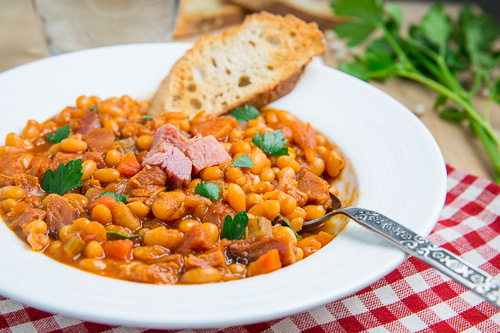 Maple, Bourbon Ham and Baked Bean Soup Maple, Bourbon Ham and Baked Bean Soup