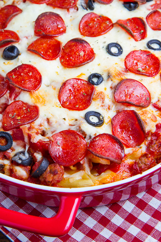 Pepperoni Pizza Casserole Pepperoni Pizza Casserole