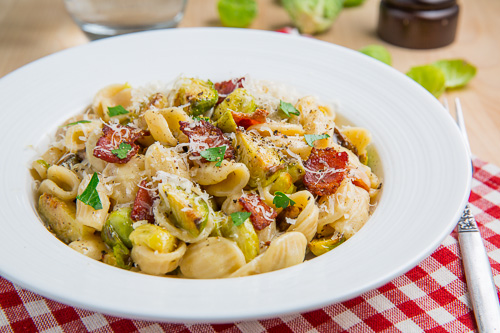 Roasted Brussels Sprout Carbonara Roasted Brussels Sprout Carbonara