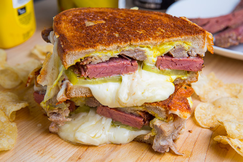 St Patrick’s Day Corned Beef Cuban Grilled Cheese Sandwich St Patrick’s Day Corned Beef Cuban Grilled Cheese Sandwich