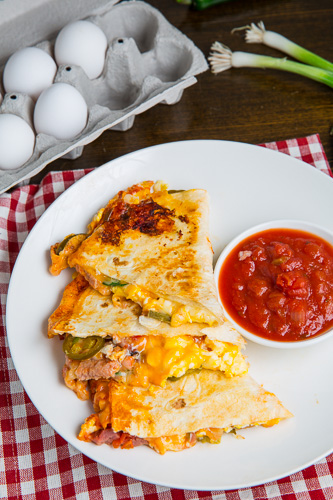 Ham and Egg Breakfast Quesadillas