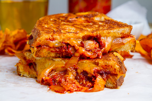 Kimchi and Bacon Grilled Cheese Sandwich Kimchi and Bacon Grilled Cheese Sandwich