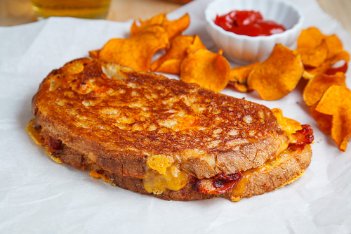 Kimchi and Bacon Grilled Cheese Sandwich Kimchi and Bacon Grilled Cheese Sandwich