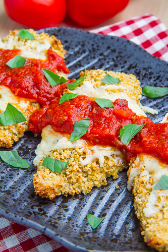 Crispy Baked Quinoa Crusted Chicken Parmesan Crispy Baked Quinoa Crusted Chicken Parmesan