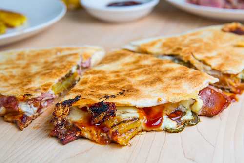 BBQ Ham, Bacon and Pineapple Quesadillas (aka BBQ Hawaiian Pizza Quesadillas) BBQ Ham, Bacon and Pineapple Quesadillas (aka BBQ Hawaiian Pizza Quesadillas)