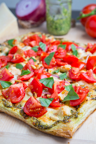 Bruschetta Chicken Pesto Tart Bruschetta Chicken Pesto Tart