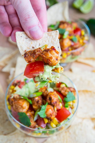 Chipotle Lime Shrimp and Avocado Dip with Tomatoes and Charred Corn Chipotle Lime Shrimp and Avocado Dip with Tomatoes and Charred Corn