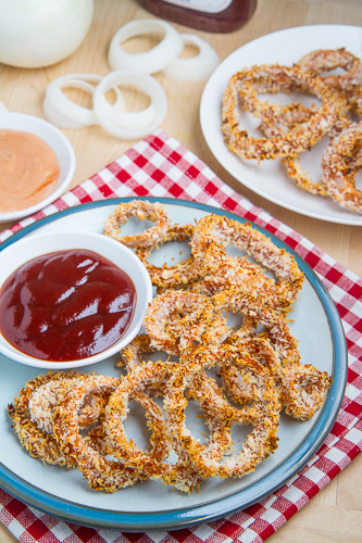Crispy Baked BBQ Onion Rings Crispy Baked BBQ Onion Rings