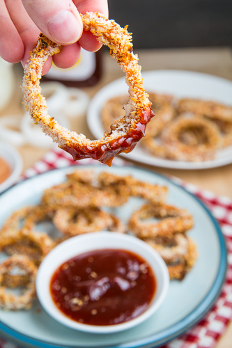 Crispy Baked BBQ Onion Rings Crispy Baked BBQ Onion Rings