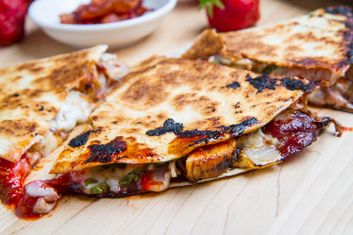 Strawberry Balsamic Grilled Chicken and Bacon Quesadillas Strawberry Balsamic Grilled Chicken and Bacon Quesadillas