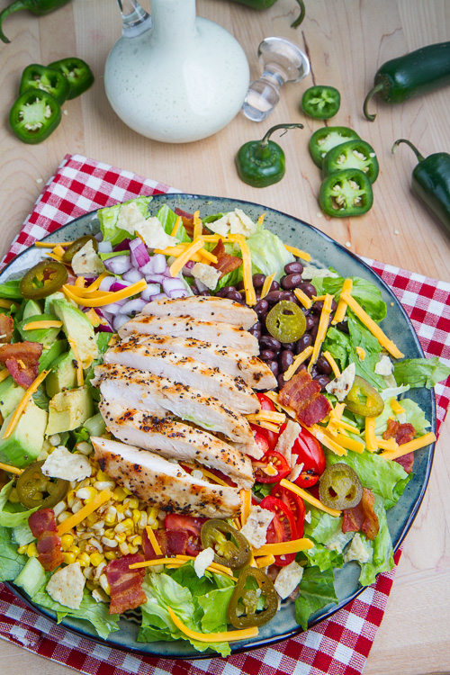 Southwestern Grilled Chicken Jalapeno Popper Salad Southwestern Grilled Chicken Jalapeno Popper Salad