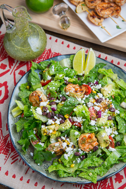 Chipotle Lime Grilled Shrimp Salad in Cilantro Lime Dressing Chipotle Lime Grilled Shrimp Salad in Cilantro Lime Dressing