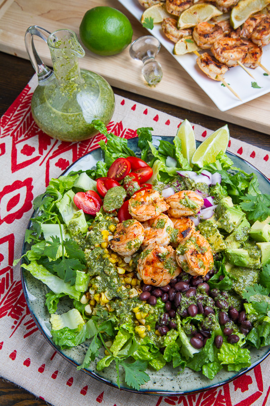 Chipotle Lime Grilled Shrimp Salad in Cilantro Lime Dressing Chipotle Lime Grilled Shrimp Salad in Cilantro Lime Dressing