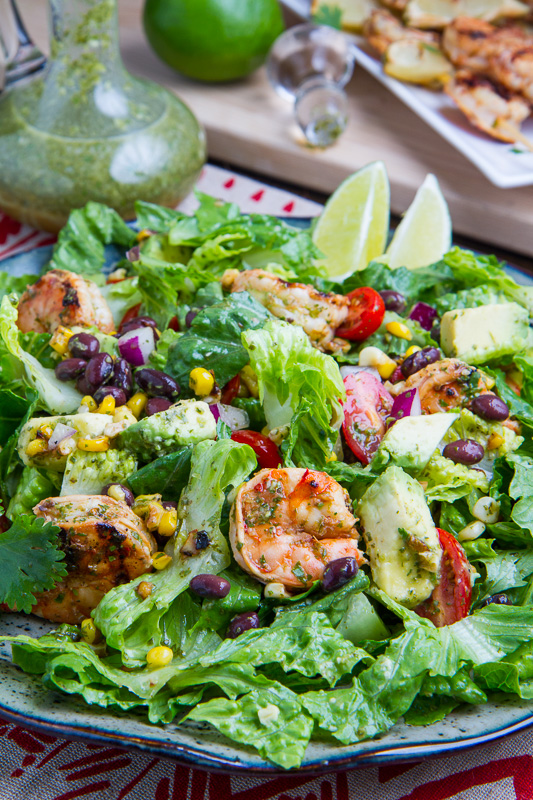Chipotle Lime Grilled Shrimp Salad in Cilantro Lime Dressing Chipotle Lime Grilled Shrimp Salad in Cilantro Lime Dressing