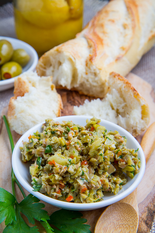 Green Olive and Preserved Lemon Tapenade Green Olive and Preserved Lemon Tapenade