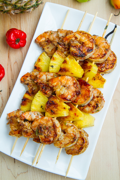 Grilled Jerk Shrimp and Pineapple Skewers Grilled Jerk Shrimp and Pineapple Skewers
