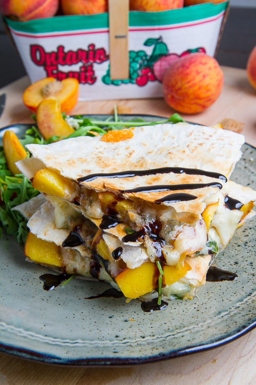 Peach, Chicken and Gorgonzola Balsamic Quesadillas Peach, Chicken and Gorgonzola Balsamic Quesadillas